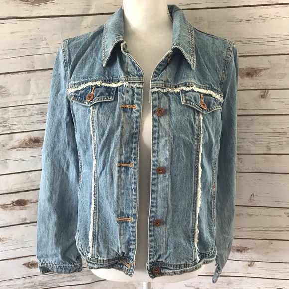 Stamp 10 Jackets & Blazers - STAMP 10 Vintage Distressed Denim Jean Jacket